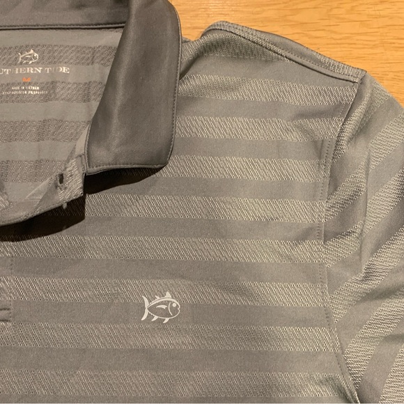 Southern Tide Men’s Gray Performance Medium Golf Polo - Picture 4 of 5